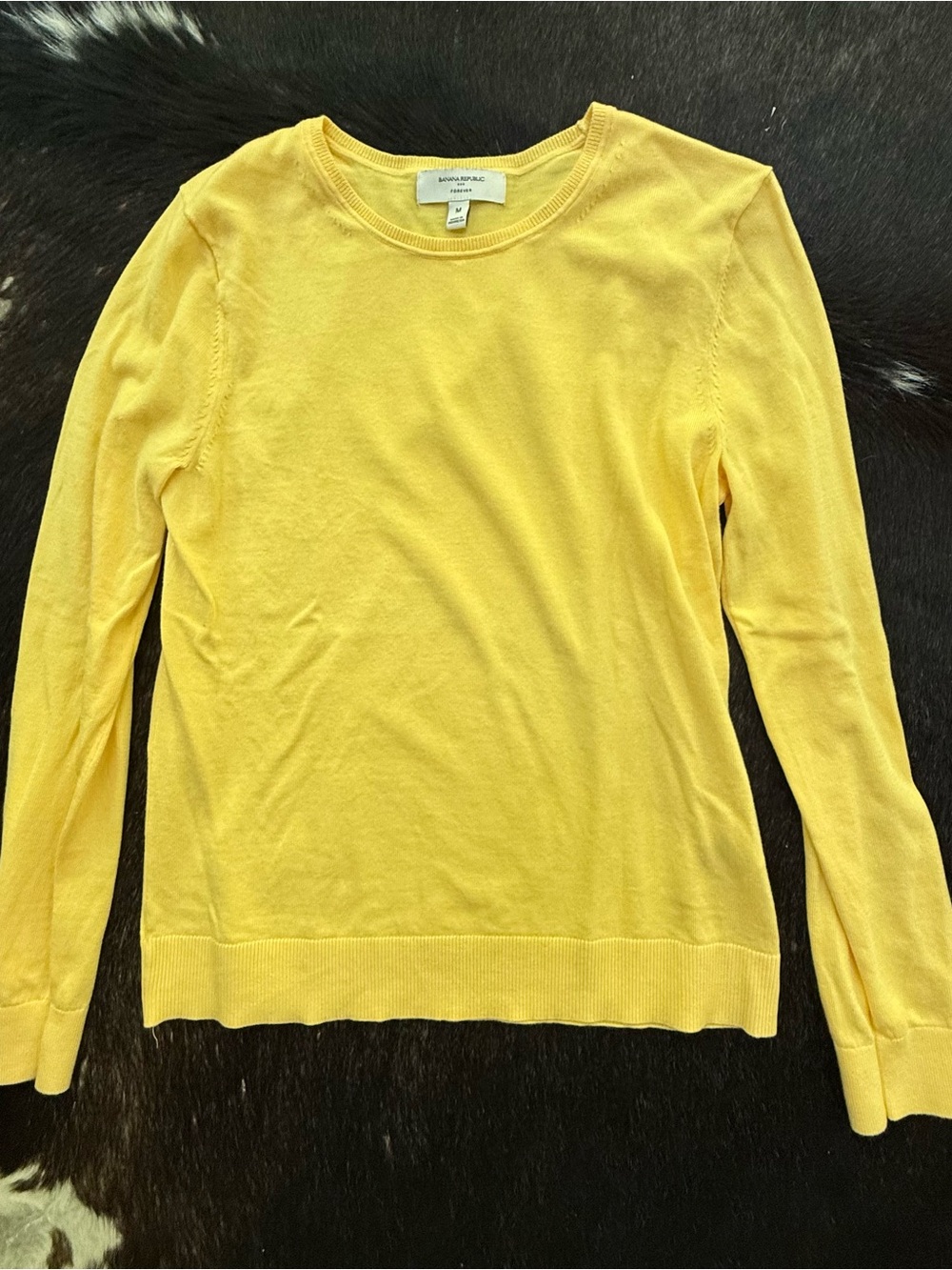 Banana Republic Factory Forever Crewneck Sweater - Yellow